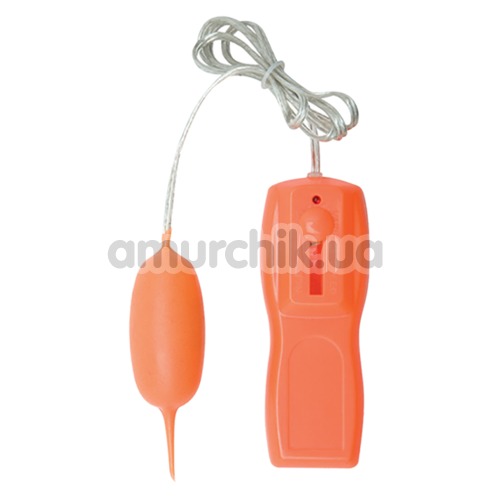 Виброяйцо Glo-Glo a Go-Go Flicker Tip Vibrating Bullet Radioactive Orange, оранжевое - Фото №1