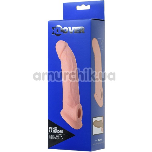 Насадка на пенис XLover Penis Extender 16.5 см, телесная