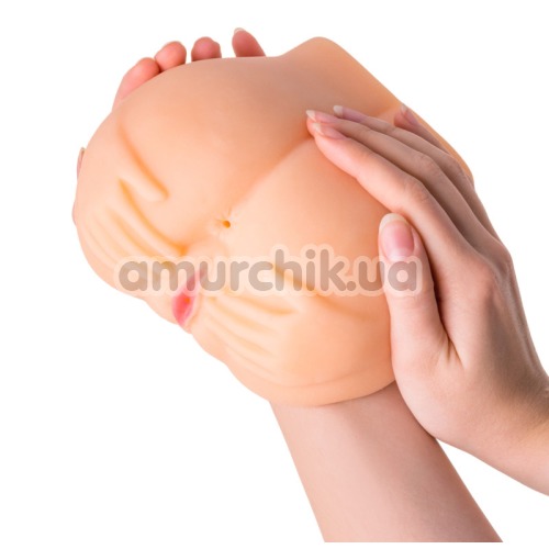 Искусственная вагина и анус с вибрацией Juicy Pussy Camille, телесная