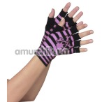 Перчатки Acrylic Skull And Crossbone Fingerless Gloves - Фото №1