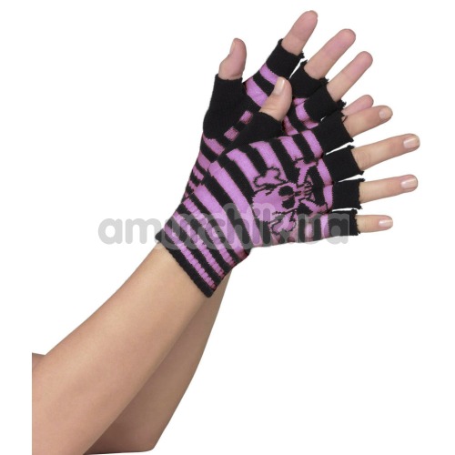 Рукавички Acrylic Skull And Crossbone Fingerless Gloves