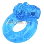 Виброкольцо GK Power Reusable Cock Ring, голубое - Фото №1