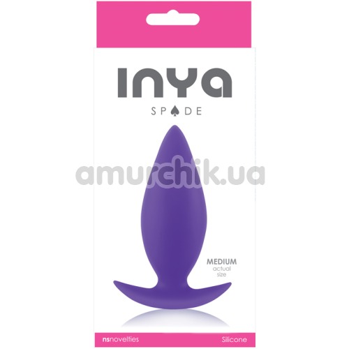 Анальная пробка Inya Spade Medium, фиолетовая