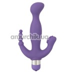 Анально-вагинально-клиторальный вибратор 3 Pointer, фиолетовый - Фото №1