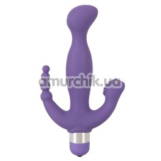 Анально-вагинально-клиторальный вибратор 3 Pointer, фиолетовый - Фото №1