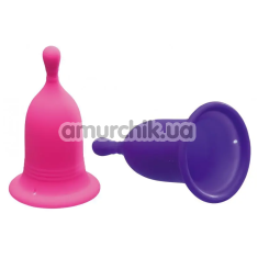 Набор из 2 менструальных чаш MyPeriod-Cup, розово-фиолетовый - Фото №1