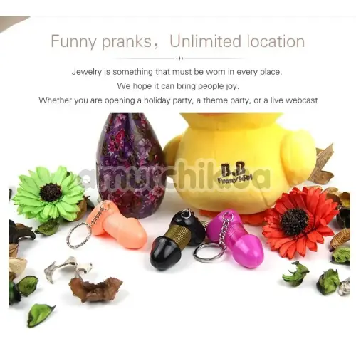 Брелок в виде пениса Roomfun Cock Keychain, черный