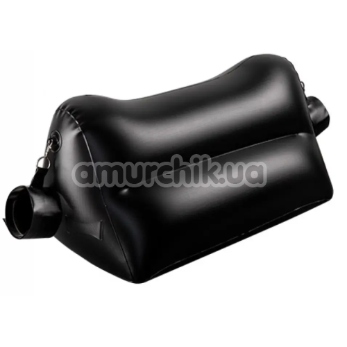 Надувная подушка для секса с фиксаторами Dark Magic Inflatable Cushion, черная