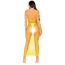 Платье Leg Avenue Never Enough Backless Maxi Dress, желтое - Фото №2