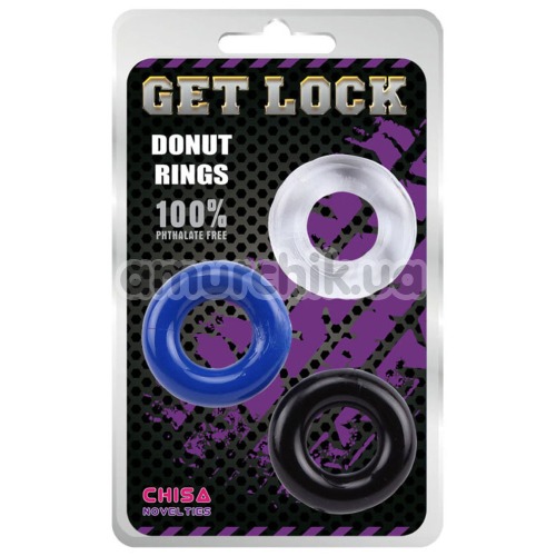 Набір ерекційних кілець Get Lock Donut Rings, 3 шт