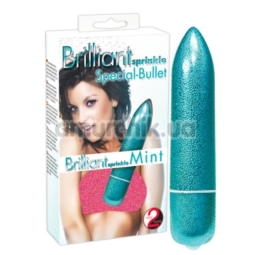 Клиторальный вибратор Brilliant Sprinkle Mint Bullet