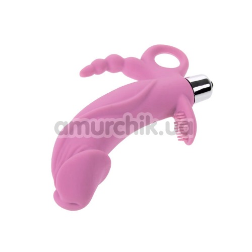 Анально-вагинально-клиторальный вибратор Fabulous Lover, розовый