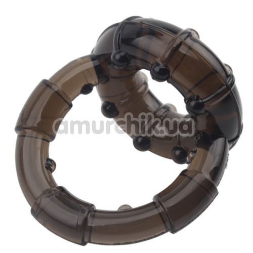 Эрекционное кольцо GK Power Dual Enhancement Ring, черное - Фото №1