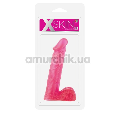Фаллоимитатор XSkin Realistic Dong, 20.3 см розовый