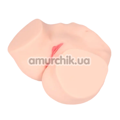 Искусственная вагина и анус с вибрацией Kokos Hanna, телесная - Фото №1