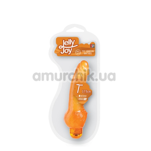Вибратор Jelly Joy 20850, 17.5 см оранжевый