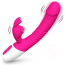 Вибратор с подогревом Boss Series Silicone Rabbit Vibrator Powerful Licking, розовый - Фото №2