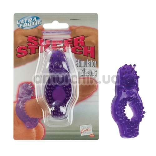 Кольцо-насадка Super Stretch Stimulator Sleeve - Dual Noduled Purple