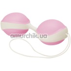 Вагинальные шарики Amor Gym Balls Duo, розово-белые - Фото №1