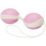 Вагинальные шарики Amor Gym Balls Duo, розово-белые - Фото №0