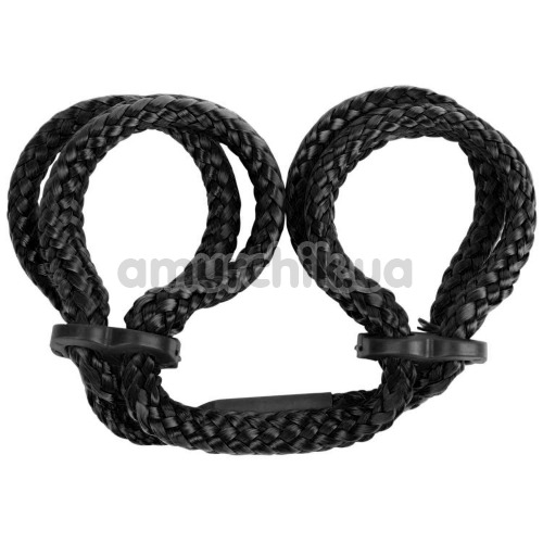 Фіксатори для ніг Japanese Silk Love Rope Ankle Cuffs, чорні - Фото №1