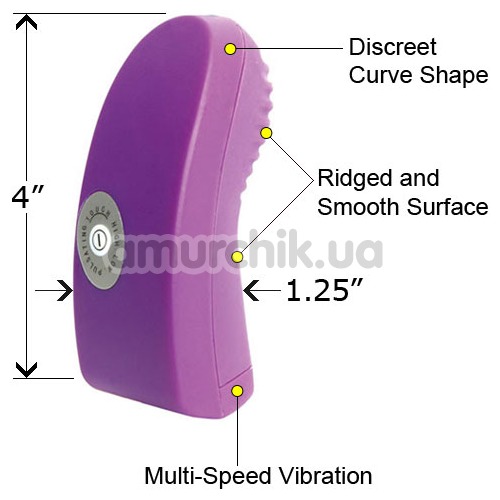 Клиторальный вибратор Grrl Toyz Discreet Curved Vibe, фиолетовый
