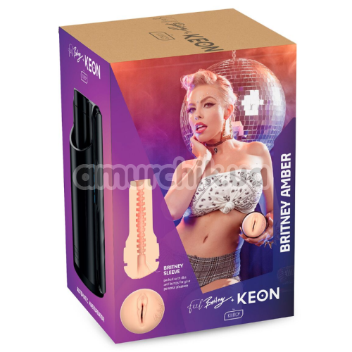 Набор Kiiroo Keon Kombo Set: интерактивная секс-машина для мужчин Keon + мастурбатор Feel Britney Amber