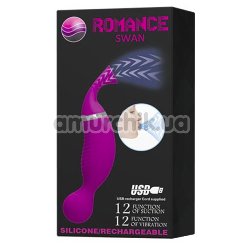Симулятор орального секса для женщин с вибрацией Romance Swan, фиолетовый