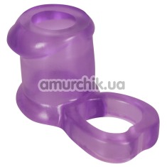 Насадка на пенис Sleeve & Ball Ring, фиолетовая - Фото №1