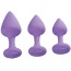 Набор из 3 анальных пробок LustGlider Classic Plug Set, фиолетовый - Фото №0