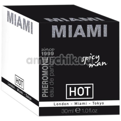 Туалетная вода с феромонами Miami Spicy Man, 30 мл для мужчин