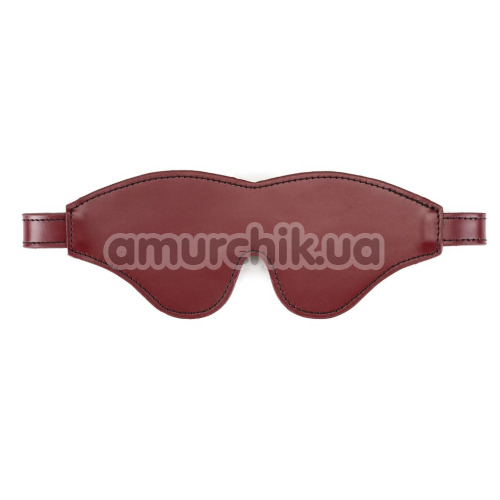 Маска на глаза Liebe Seele Wine Red Leather Blindfold With Rose Gold Buckle, бордовая
