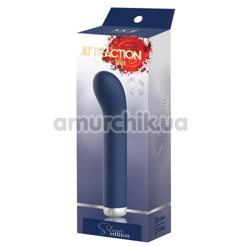 Вибратор для точки G Mai Attraction Pleasure Toys Silver Edition G-Spot, синий