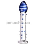 Фалоімітатор Sensual Glass Wands, синій - Фото №1