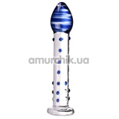 Фалоімітатор Sensual Glass Wands, синій - Фото №1