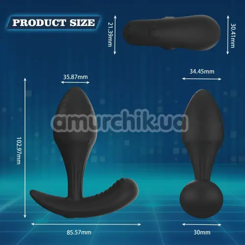 Анальна пробка з вібрацією Odeco Every Night Toys Miah, чорна