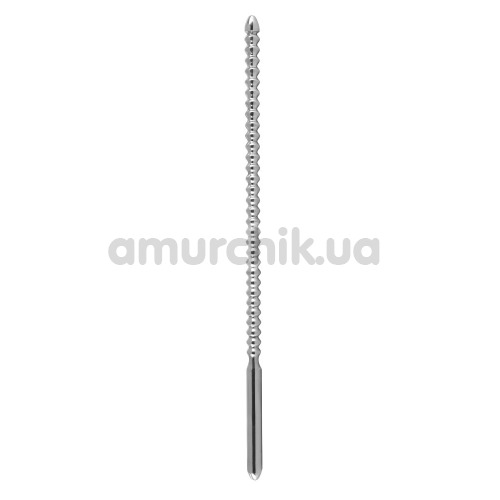 Уретральна вставка Sextreme Steel Dip Stick Ribbed, 0,8 см - Фото №1