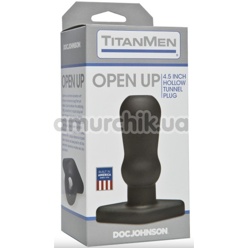 Анальная пробка TitanMen Open Up 4.5, черная