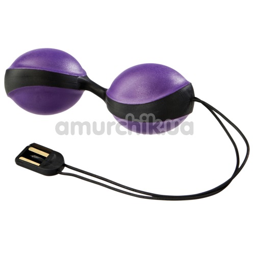 Вагинальные шарики с вибрацией Amor Vibratissimo Balls, черно-фиолетовые