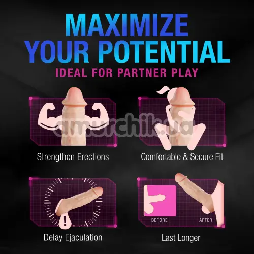 Насадка на пенис Performance Plus 9.25 Intrepid Penis Extender, телесная
