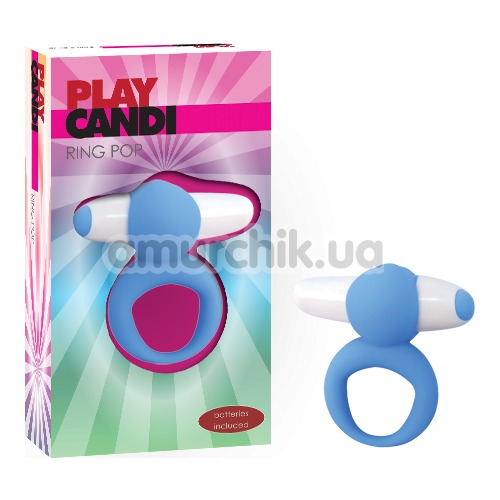 Виброкольцо Play Candi Ring Pop, голубое
