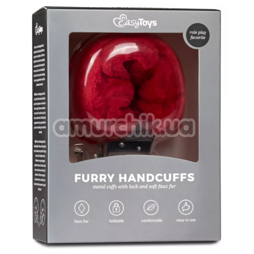 Наручники Easy Toys Furry Handcuffs, красные