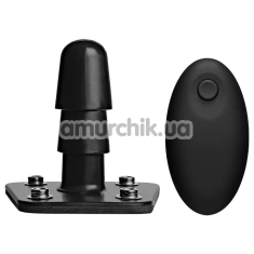 Кріплення з вібрацією для страпонів Vac-U-Lock Vibrating Plug 3, чорне - Фото №1