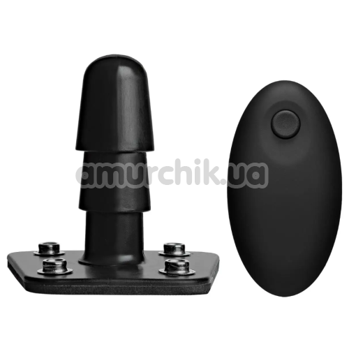 Кріплення з вібрацією для страпонів Vac-U-Lock Vibrating Plug 3, чорне - Фото №1