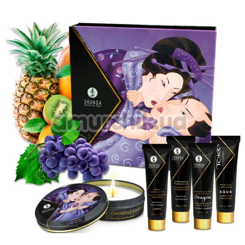 Набор для массажа Shunga Geishas Secret Kit - экзотические фрукты