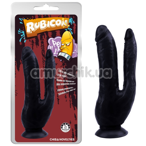 Двойной фаллоимитатор Rubicon Dark Magic Dual Penis 7.7, черный