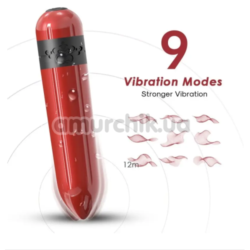 Клиторальный вибратор Boss Series Rocket, красный