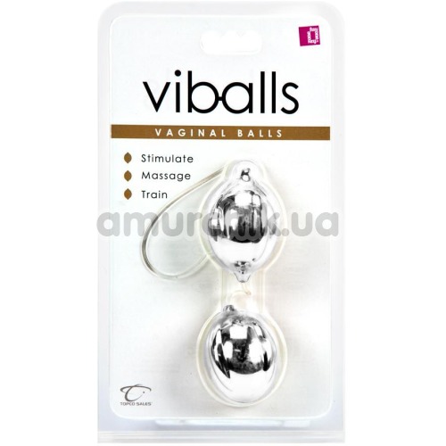 Вагінальні кульки ViBalls Duo, срібні