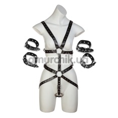 Комплект BDSM Пикантные Штучки мужской: боди + манжеты - Фото №1