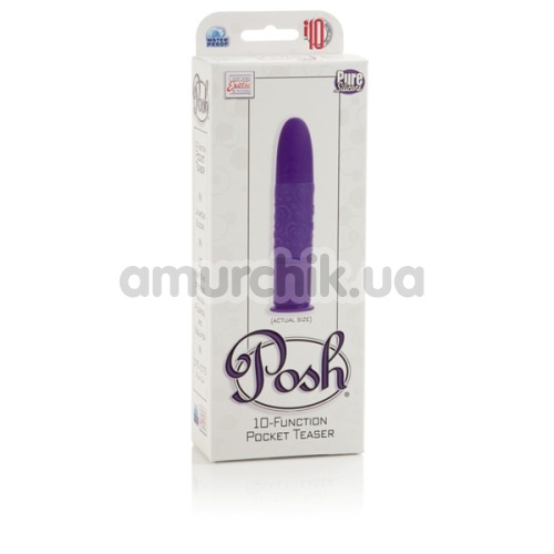 Клиторальный вибратор Posh 10-Function Pocket Teaser, фиолетовый